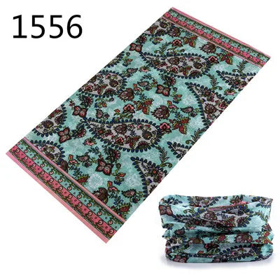1551-1600 Flower Animal Print Turban Seamless Bandanas Headwear Scarf Magic Headband Face Mask Wrap Bike Headscarf Frauen Schal