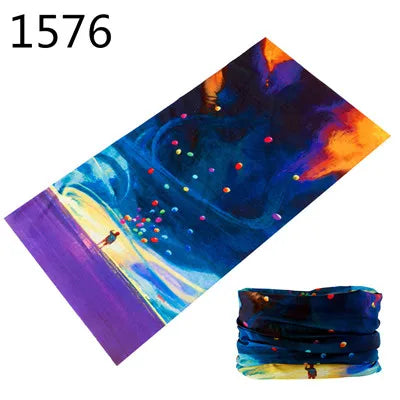 1551-1600 Flower Animal Print Turban Seamless Bandanas Headwear Scarf Magic Headband Face Mask Wrap Bike Headscarf Frauen Schal