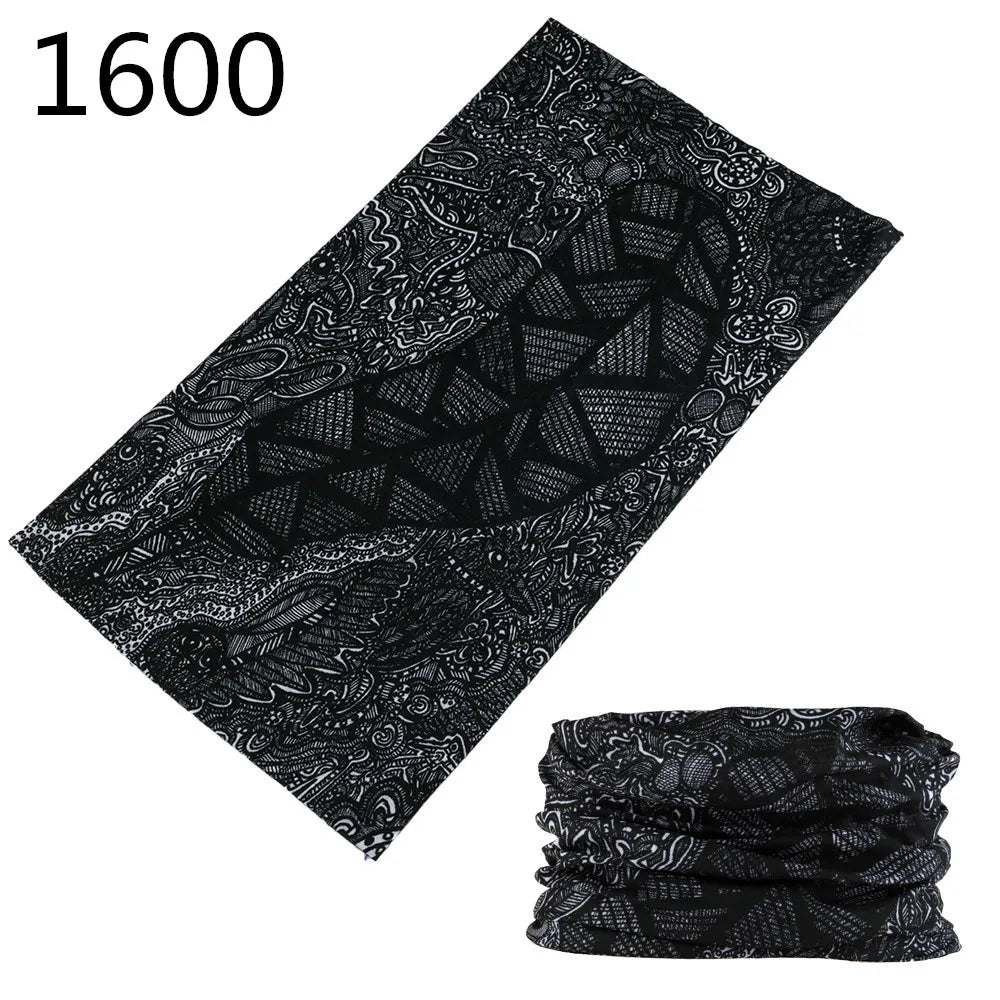 1551-1600 Flower Animal Print Turban Seamless Bandanas Headwear Scarf Magic Headband Face Mask Wrap Bike Headscarf Frauen Schal