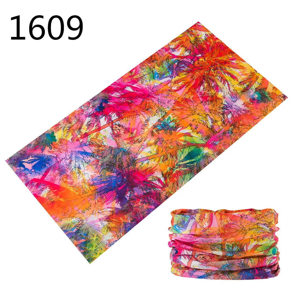 1551-1600 Flower Animal Print Turban Seamless Bandanas Headwear Scarf Magic Headband Face Mask Wrap Bike Headscarf Frauen Schal