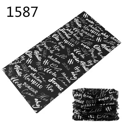 1551-1600 Flower Animal Print Turban Seamless Bandanas Headwear Scarf Magic Headband Face Mask Wrap Bike Headscarf Frauen Schal