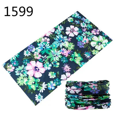 1551-1600 Flower Animal Print Turban Seamless Bandanas Headwear Scarf Magic Headband Face Mask Wrap Bike Headscarf Frauen Schal