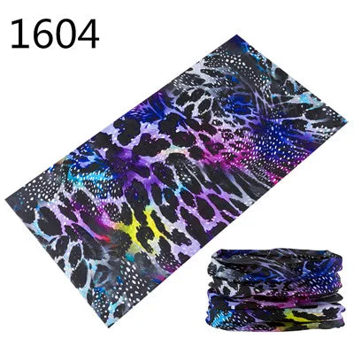 1551-1600 Flower Animal Print Turban Seamless Bandanas Headwear Scarf Magic Headband Face Mask Wrap Bike Headscarf Frauen Schal