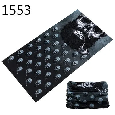 1551-1600 Flower Animal Print Turban Seamless Bandanas Headwear Scarf Magic Headband Face Mask Wrap Bike Headscarf Frauen Schal