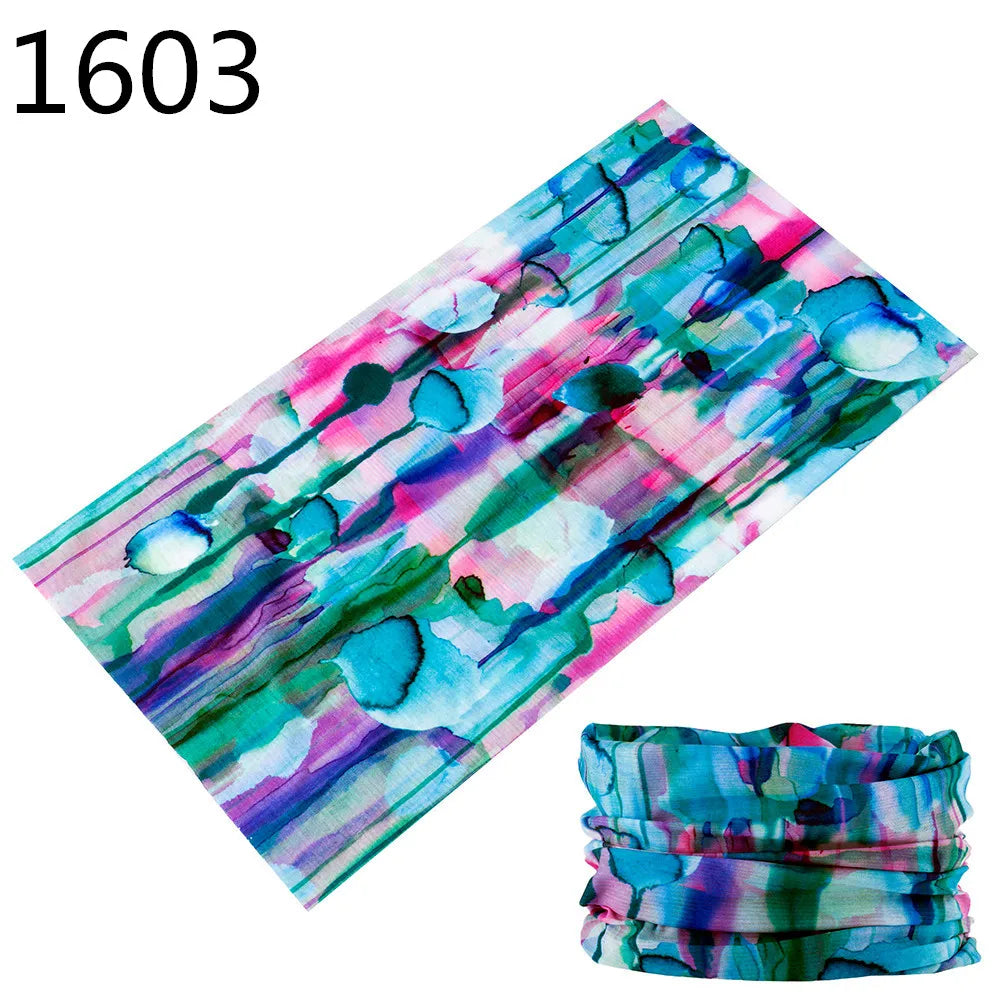 1551-1600 Flower Animal Print Turban Seamless Bandanas Headwear Scarf Magic Headband Face Mask Wrap Bike Headscarf Frauen Schal