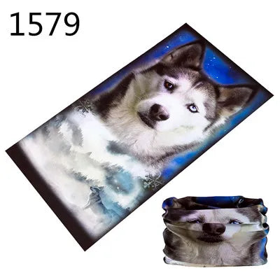1551-1600 Flower Animal Print Turban Seamless Bandanas Headwear Scarf Magic Headband Face Mask Wrap Bike Headscarf Frauen Schal