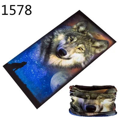 1551-1600 Flower Animal Print Turban Seamless Bandanas Headwear Scarf Magic Headband Face Mask Wrap Bike Headscarf Frauen Schal