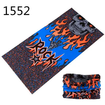 1551-1600 Flower Animal Print Turban Seamless Bandanas Headwear Scarf Magic Headband Face Mask Wrap Bike Headscarf Frauen Schal