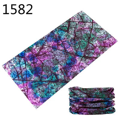 1551-1600 Flower Animal Print Turban Seamless Bandanas Headwear Scarf Magic Headband Face Mask Wrap Bike Headscarf Frauen Schal