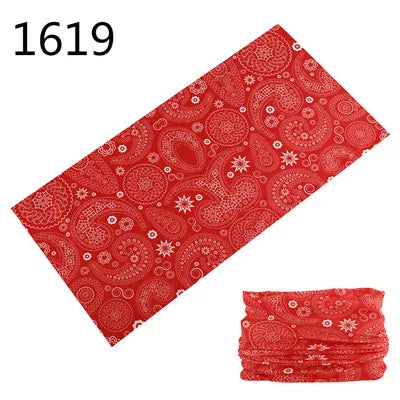 1551-1600 Flower Animal Print Turban Seamless Bandanas Headwear Scarf Magic Headband Face Mask Wrap Bike Headscarf Frauen Schal