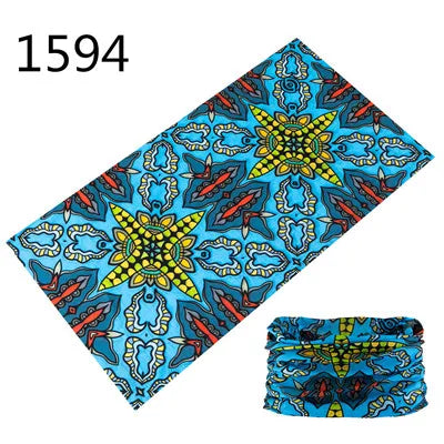 1551-1600 Flower Animal Print Turban Seamless Bandanas Headwear Scarf Magic Headband Face Mask Wrap Bike Headscarf Frauen Schal