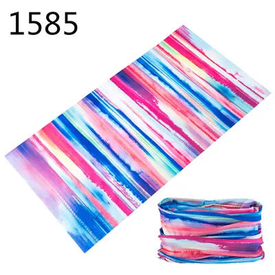 1551-1600 Flower Animal Print Turban Seamless Bandanas Headwear Scarf Magic Headband Face Mask Wrap Bike Headscarf Frauen Schal