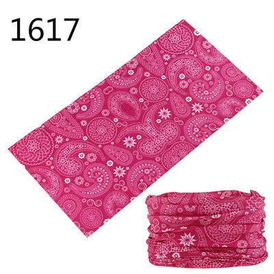 1551-1600 Flower Animal Print Turban Seamless Bandanas Headwear Scarf Magic Headband Face Mask Wrap Bike Headscarf Frauen Schal