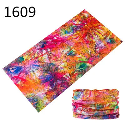 1551-1600 Flower Animal Print Turban Seamless Bandanas Headwear Scarf Magic Headband Face Mask Wrap Bike Headscarf Frauen Schal
