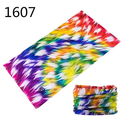 1551-1600 Flower Animal Print Turban Seamless Bandanas Headwear Scarf Magic Headband Face Mask Wrap Bike Headscarf Frauen Schal