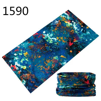 1551-1600 Flower Animal Print Turban Seamless Bandanas Headwear Scarf Magic Headband Face Mask Wrap Bike Headscarf Frauen Schal