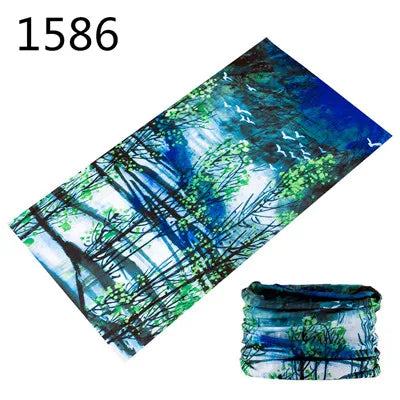 1551-1600 Flower Animal Print Turban Seamless Bandanas Headwear Scarf Magic Headband Face Mask Wrap Bike Headscarf Frauen Schal