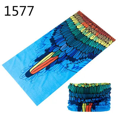 1551-1600 Flower Animal Print Turban Seamless Bandanas Headwear Scarf Magic Headband Face Mask Wrap Bike Headscarf Frauen Schal