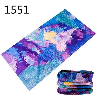 1551-1600 Flower Animal Print Turban Seamless Bandanas Headwear Scarf Magic Headband Face Mask Wrap Bike Headscarf Frauen Schal
