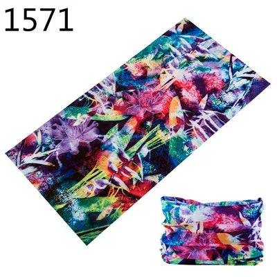 1551-1600 Flower Animal Print Turban Seamless Bandanas Headwear Scarf Magic Headband Face Mask Wrap Bike Headscarf Frauen Schal