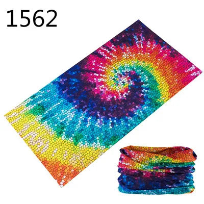 1551-1600 Flower Animal Print Turban Seamless Bandanas Headwear Scarf Magic Headband Face Mask Wrap Bike Headscarf Frauen Schal