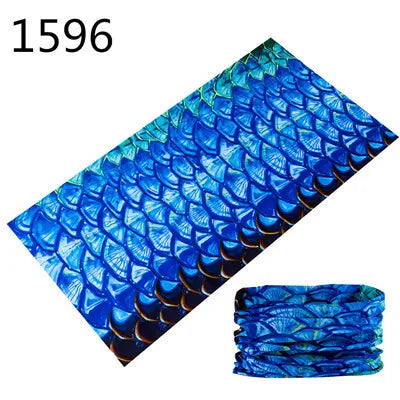 1551-1600 Flower Animal Print Turban Seamless Bandanas Headwear Scarf Magic Headband Face Mask Wrap Bike Headscarf Frauen Schal
