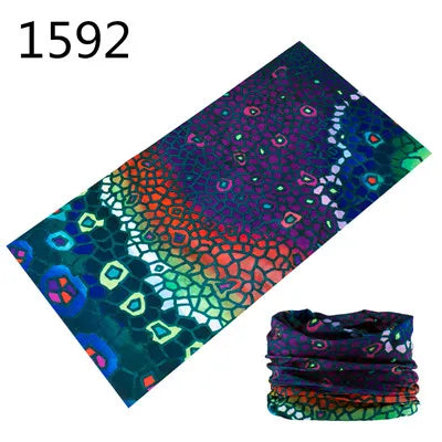 1551-1600 Flower Animal Print Turban Seamless Bandanas Headwear Scarf Magic Headband Face Mask Wrap Bike Headscarf Frauen Schal