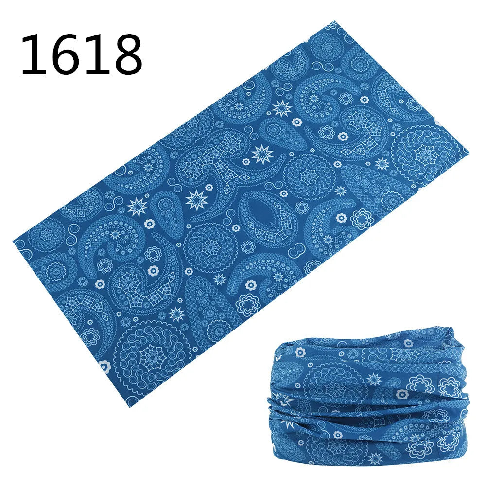 1551-1600 Flower Animal Print Turban Seamless Bandanas Headwear Scarf Magic Headband Face Mask Wrap Bike Headscarf Frauen Schal