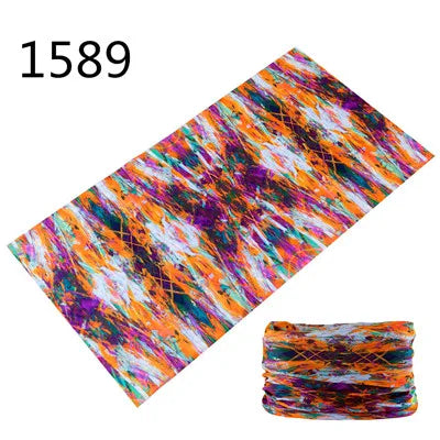 1551-1600 Flower Animal Print Turban Seamless Bandanas Headwear Scarf Magic Headband Face Mask Wrap Bike Headscarf Frauen Schal