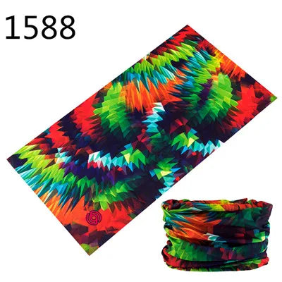 1551-1600 Flower Animal Print Turban Seamless Bandanas Headwear Scarf Magic Headband Face Mask Wrap Bike Headscarf Frauen Schal