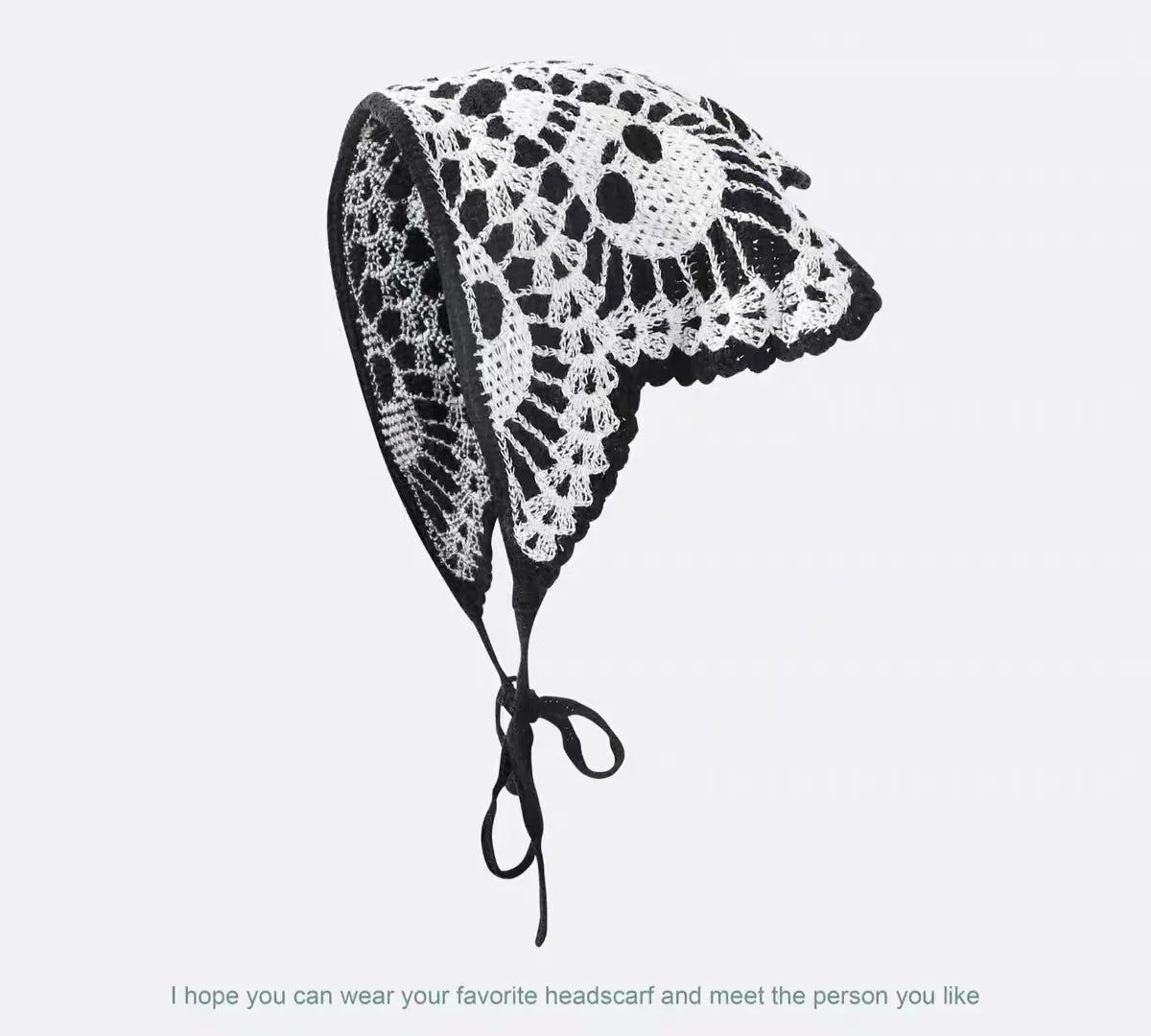 New Bat Halloween Bag Headscarf Hat Knitted Cotton Triangle Scarf Skull Spide Headband Headgear Women Girl All Saints Day Gift
