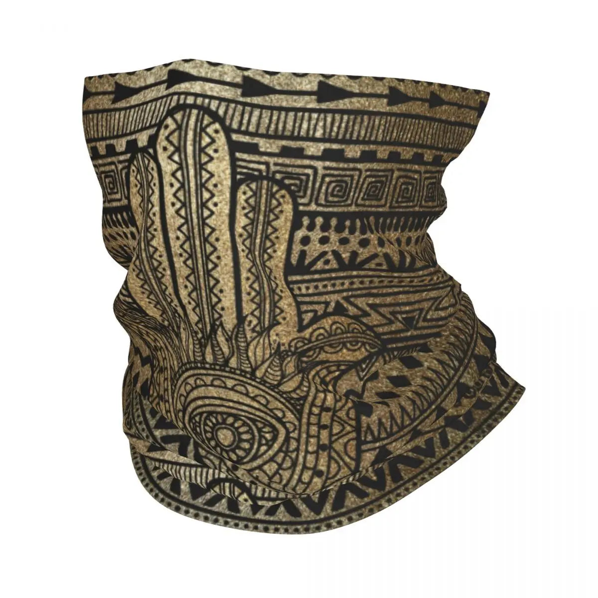 Hamsa Hand Bohemian Bandana Neck Gaiter Printed Hippie Mandala Paisley Boho Mask Scarf Balaclava Outdoor Sports Adult Windproof