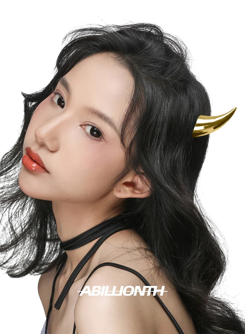 Punk HipHop Demon's Horn Metal Headband Hairpins Lucifer Anime Design For Women Men Girls Jewelry Accessories