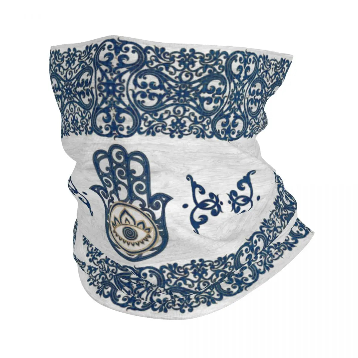 Hamsa Hand Bohemian Bandana Neck Gaiter Printed Hippie Mandala Paisley Boho Mask Scarf Balaclava Outdoor Sports Adult Windproof