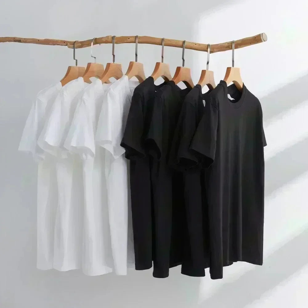 RAVE letter Men's T Shirt Fitness Sports Cotton Tee Casual Oversized O-Neck Summer Spring Loose Top Streetwear Trendy O-Neck Top
