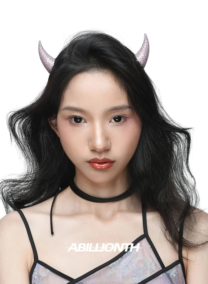 Punk HipHop Demon's Horn Metal Headband Hairpins Lucifer Anime Design For Women Men Girls Jewelry Accessories