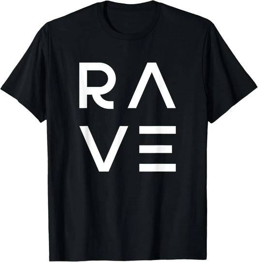 Rave Party Outfit EDM DJ Trance Techno Music T-Shirt Custom Printed Graphic T Shirts Customizable Vintage T Shirt Ropa Hombre