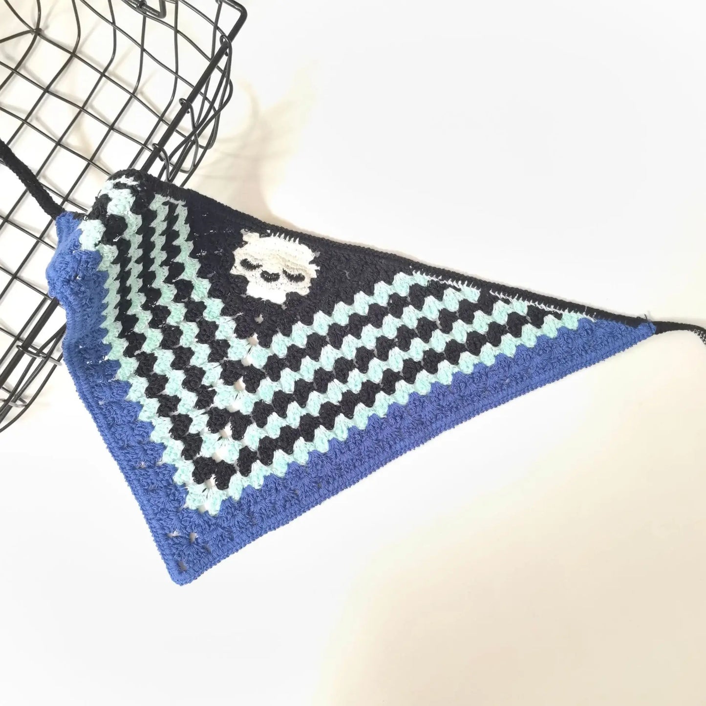 New Bat Halloween Bag Headscarf Hat Knitted Cotton Triangle Scarf Skull Spide Headband Headgear Women Girl All Saints Day Gift