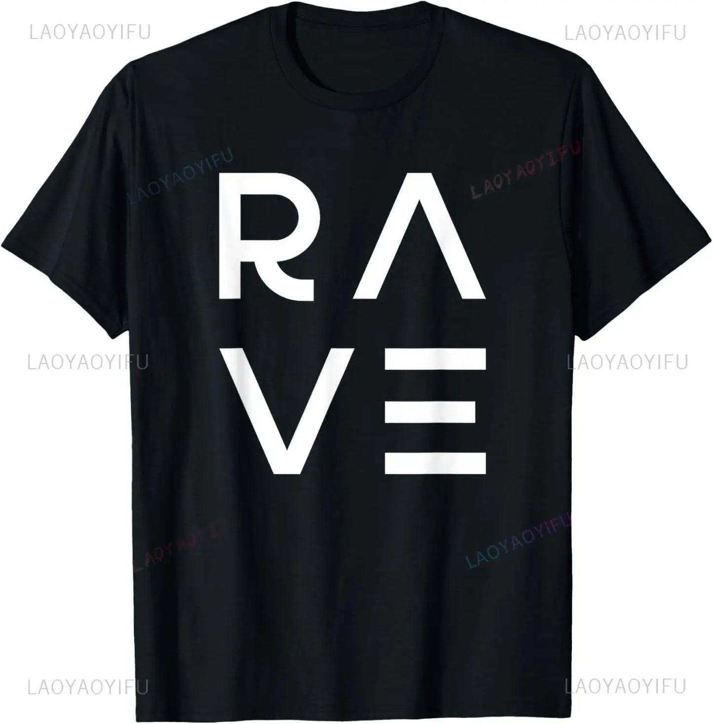 Rave Party Outfit EDM DJ Trance Techno Music T-Shirt Custom Printed Graphic T Shirts Customizable Vintage T Shirt Ropa Hombre