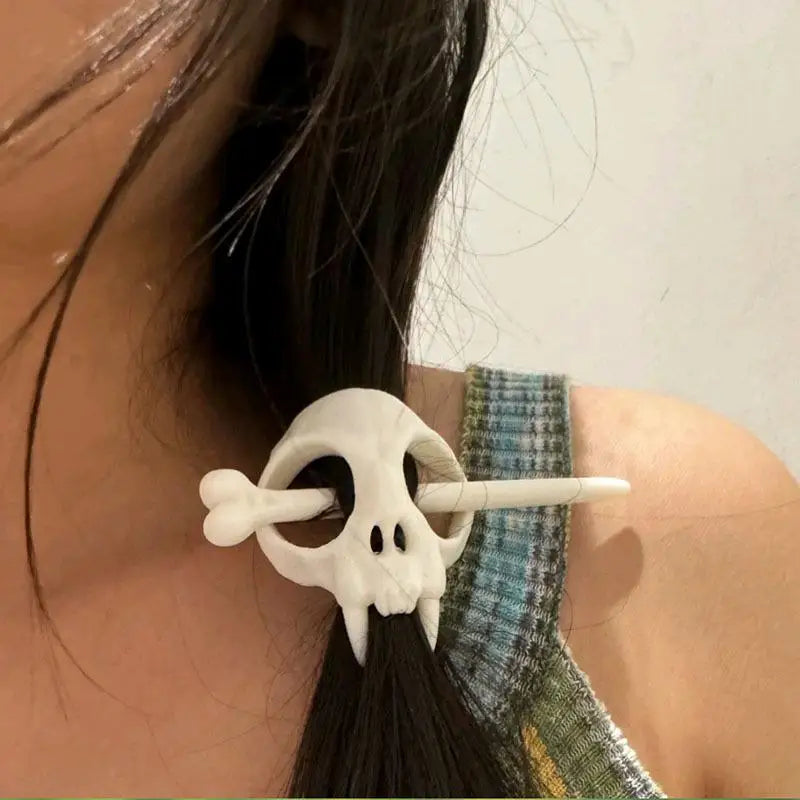 Hot Sale Ghost Skull Hair Sticks Gothic Skeleton Hairpin Women Hairclip Headwear Halloween Accessories