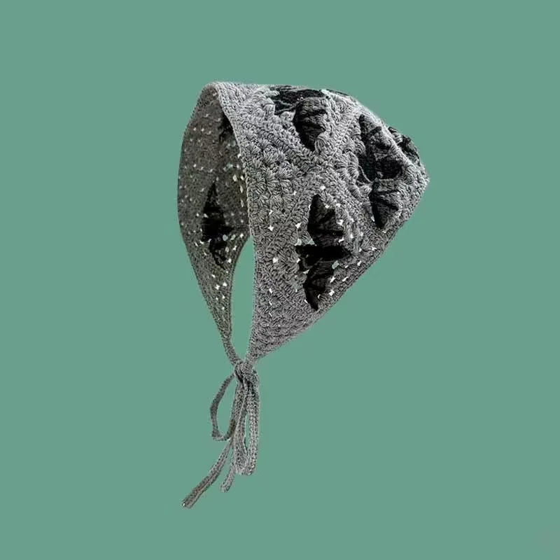 New Bat Halloween Bag Headscarf Hat Knitted Cotton Triangle Scarf Skull Spide Headband Headgear Women Girl All Saints Day Gift