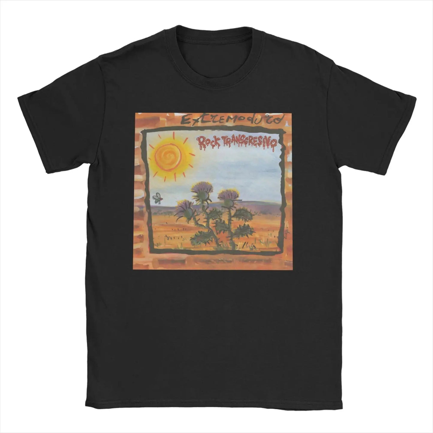 Vintage Rock Tops Robe Compilation- Four Songs By Extremoduro and Robe T-Shirts Print Cotton T Shirt Y2k Graphic Clothing Unisex