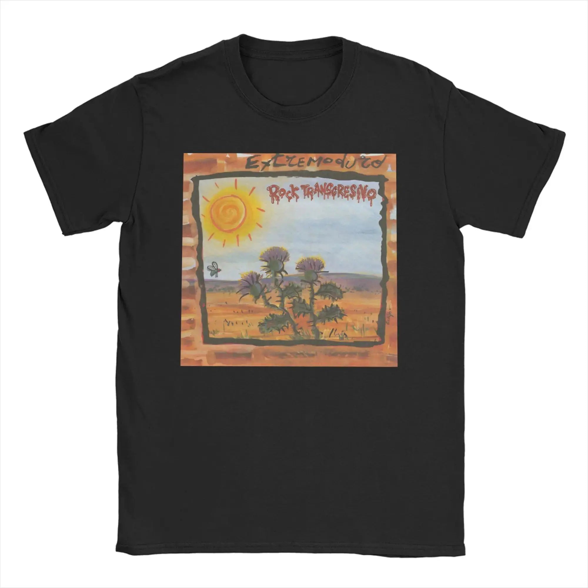 Vintage Rock Tops Robe Compilation- Four Songs By Extremoduro and Robe T-Shirts Print Cotton T Shirt Y2k Graphic Clothing Unisex