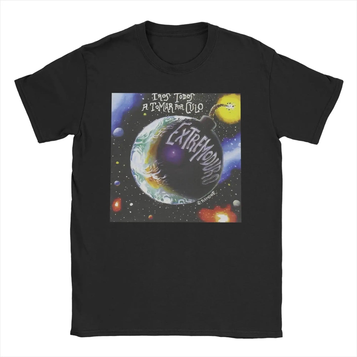 Vintage Rock Tops Robe Compilation- Four Songs By Extremoduro and Robe T-Shirts Print Cotton T Shirt Y2k Graphic Clothing Unisex